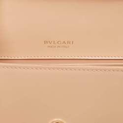 Bvlgari Beige Leather Serpenti Forever East West Shoulder Bag