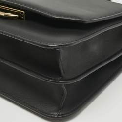 Pre Owned Bvlgari Black Leather Serpenti Hypnotic Shoulder Bag