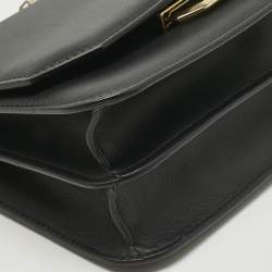 Pre Owned Bvlgari Black Leather Serpenti Hypnotic Shoulder Bag