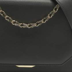 Pre Owned Bvlgari Black Leather Serpenti Hypnotic Shoulder Bag