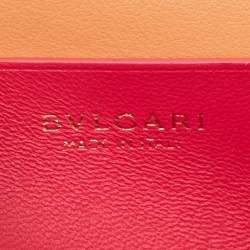 Pre Owned Bvlgari Beige/Peach Raffia and Leather Mini Serpenti Forever Crossbody Bag
