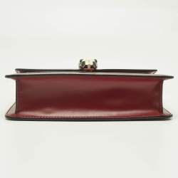 Pre Owned Bvlgari Red Leather Serpenti Forever East West Shoulder Bag