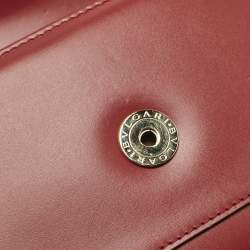Pre Owned Bvlgari Red Leather Serpenti Forever East West Shoulder Bag