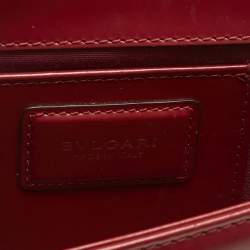 Pre Owned Bvlgari Red Leather Serpenti Forever East West Shoulder Bag