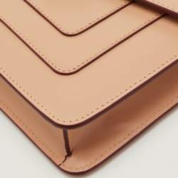 Pre Owned Bvlgari Serpenti Forever Small Beige Leather Shoulder Bag