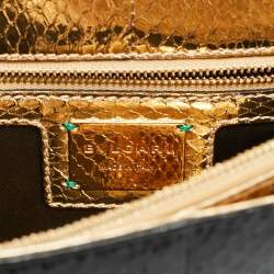 مملوكة مسبقًا Bvlgari Serpenti Forever Medium Tricolor Chevron Beaded Ayers Leather Shoulder Bag