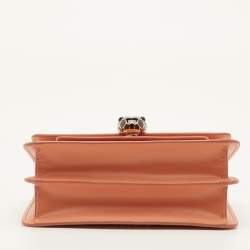 مملوكة مسبقًا Bvlgari Serpenti Forever Small Light Orange Leather Flap Shoulder Bag