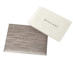 Bvlgari Metallic Bronze Leather Zip Around Wallet