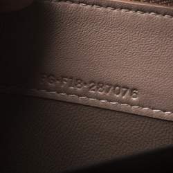 Bvlgari Metallic Bronze Leather Zip Around Wallet