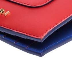 Pre Owned Bvlgari Red Leather Serpenti Forever Bifold Card Holder