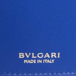 Pre Owned Bvlgari Red Leather Serpenti Forever Bifold Card Holder