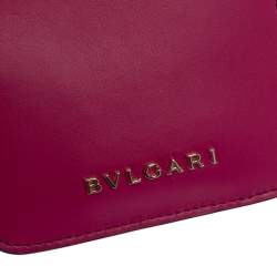 Pre Owned Bvlgari Fuchsia Leather Serpenti Forever Vertical Chain Pochette