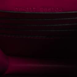 Pre Owned Bvlgari Fuchsia Leather Serpenti Forever Vertical Chain Pochette