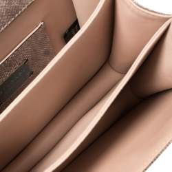 Bvlgari Metallic Pink Karung Serpenti Forever Top Handle Bag