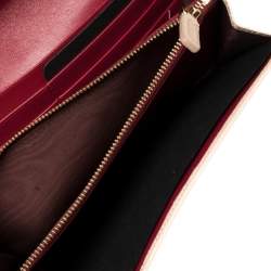 Pre Owned Bvlgari Beige Leather Logo Clip Continental Wallet