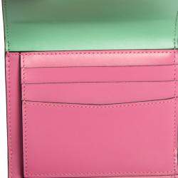 Pre Owned Bvlgari Mint Green Leather Serpenti Forever Trifold Wallet