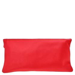 Pre Owned Bvlgari Red Satin Monete Clutch