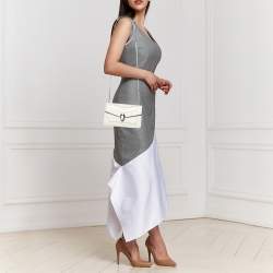 Pre Owned Bvlgari White Leather Serpenti Forever Shoulder Bag