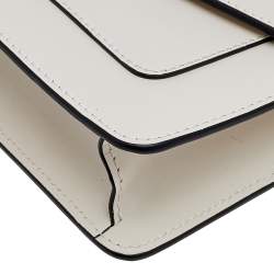 Pre Owned Bvlgari White Leather Serpenti Forever Shoulder Bag