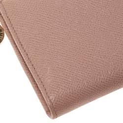 Pre Owned Bvlgari Beige Leather Zip Continental Wallet
