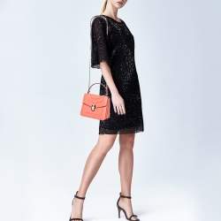 Bvlgari Peach Leather Serpenti Forever Flap Top Handle Bag
