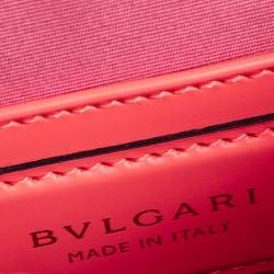 Bvlgari Peach Leather Serpenti Forever Flap Top Handle Bag