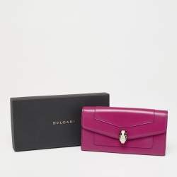 Bvlgari Pink Leather Serpenti Forever Wallet