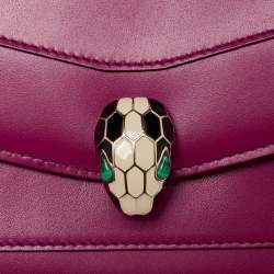 Bvlgari Pink Leather Serpenti Forever Wallet