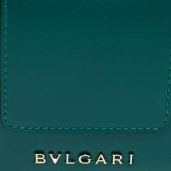 Pre Owned Bvlgari Green Leather Serpenti Forever Trifold Wallet