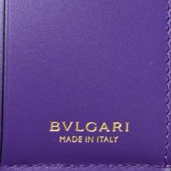 Pre Owned Bvlgari Green Leather Serpenti Forever Trifold Wallet