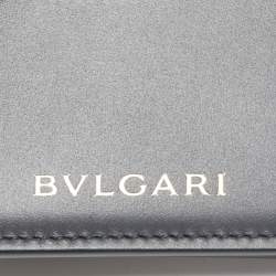 Bvlgari Grey Karung and Patent Leather Serpenti Forever Trio Wallet