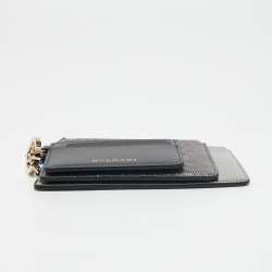 Bvlgari Grey Karung and Patent Leather Serpenti Forever Trio Wallet