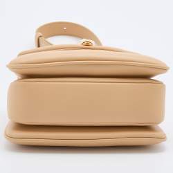 Bvlgari Beige Leather Serpenti Reverse Top Handle Bag