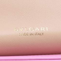 Bvlgari Beige Leather Serpenti Reverse Top Handle Bag