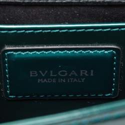 Pre Owned حقيبة كروس بلغاري سيربينتي فوريفر جلد أخضر لامع