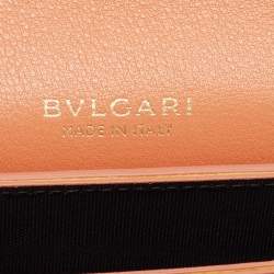 Bvlgari Orange Leather Serpenti Forever Card Holder