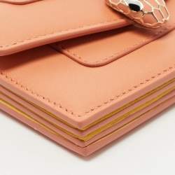 Bvlgari Orange Leather Serpenti Forever Card Holder
