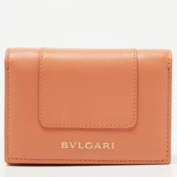 Bvlgari Orange Leather Serpenti Forever Card Holder