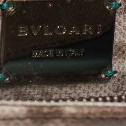 مملوكة مسبقًا Bvlgari Brown/Grey Karung Leather Medium Serpenti Forever Shoulder Bag