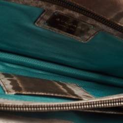 مملوكة مسبقًا Bvlgari Brown/Grey Karung Leather Medium Serpenti Forever Shoulder Bag