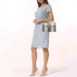 مملوكة مسبقًا Bvlgari Brown/Grey Karung Leather Medium Serpenti Forever Shoulder Bag