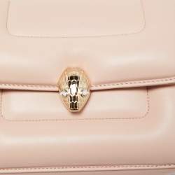 Pre Owned Bvlgari x Mary Katrantzou Light Pink Leather Serpenti Metamorphosis Bag