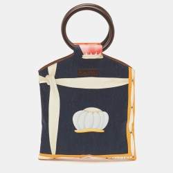Bvlgari Multicolor Printed Fabric Round Handle Tote