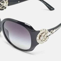 مملوكة مسبقًا Bvlgari Black Gradient Limited Edition Crystals Embellished Oversized Sunglasses