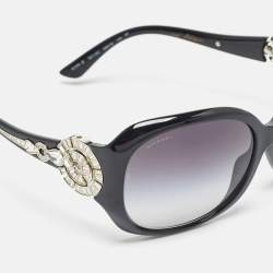 مملوكة مسبقًا Bvlgari Black Gradient Limited Edition Crystals Embellished Oversized Sunglasses