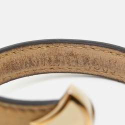 مملوكة مسبقًا Bvlgari Divas' Dream Enamel Leather Gold Tone Bracelet