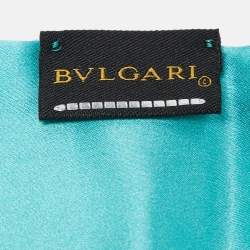 Bvlgari Aqua Green Serpenti Sequin Embellished Silk Bandeau 