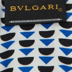 Bvlgari White Star Print Silk Mini Shelley Scarf