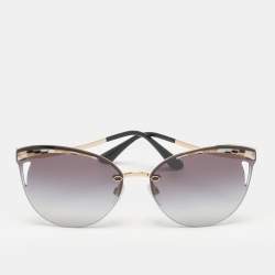 Pre Owned Bvlgari Grey Gradient 6110 Cat Eye Sunglasses