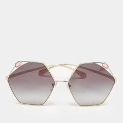 Bvlgari Black Gradient 6160 Serpenti Hexagonal Sunglasses